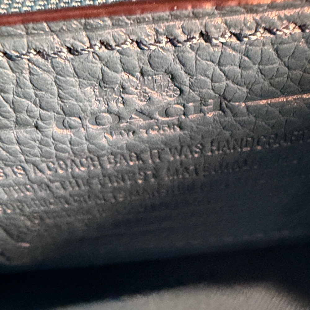 Coach Blue Leather & Shearling Crossbody Bag - Picture 4 of 4